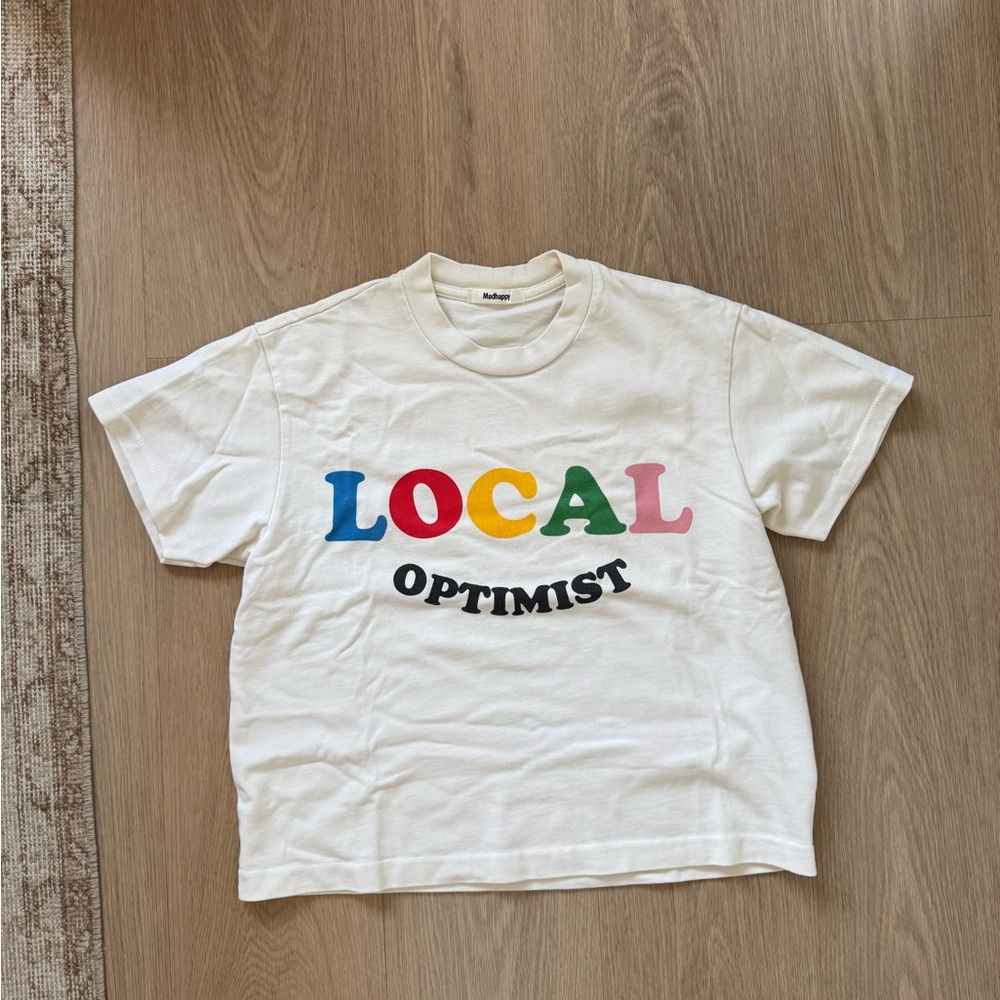Madhappy White 'Local Optimist' Graphic Tee